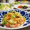 ♪春キャベツと桜えびのパスタ＆牛肉のソテー☆バルサミコソースがけ♪