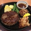 All Beef ハンバーグ＆鶏の唐揚げ～選べるソース  1,249円（税込1,373円） アプリクーポンで100円引きになりました。  ... at デニーズ_北池袋店 