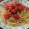 トマトと大葉の冷製パスタ