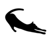 猫のシルエット（さくらねこ）【無料ダウンロード】（フリーイラスト／フリー素材／無料イラスト／お絵描き／ラクガキ）