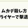 ムカデの殺し方【ドライヤーで撃退】熱湯・洗剤と組み合わせる最強対策