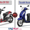 Aprilia SR 150 vs Suzuki Access 125