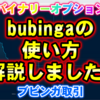 バイナリーオプション「bubingaの使い方解説しました！」ブビンガ取引