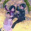 エレンの重みに耐え忍ぶミカサ