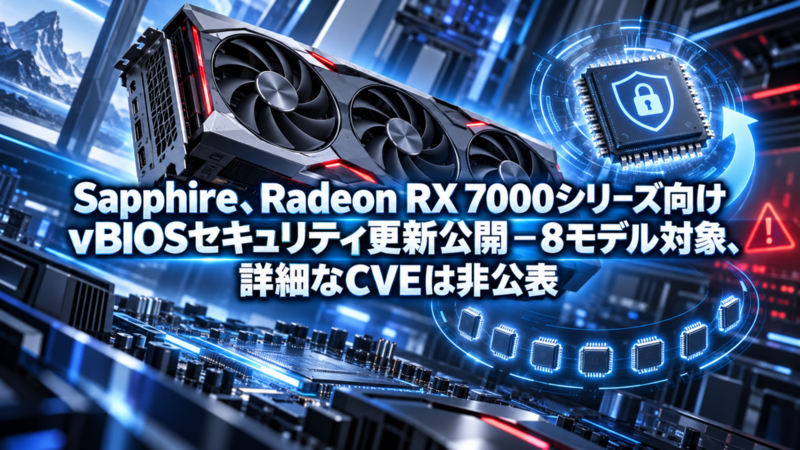 Sapphire、Radeon RX 7000シリーズ向けvBIOSセキュリティ更新公開―8モデル対象、詳細なCVEは非公表