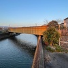 内田川橋梁とコブハクチョウ