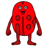 かわいいAB型の血液 のイラスト