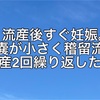 流産後すぐ妊娠したが胎嚢が小さく稽留流産。流産2回繰り返した話。胎嚢のサイズは？つわりはずっと酷かった