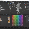 SDキャラクターの3Dモデルを作成する その３１（UVマップの出力）