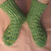 L.aran socks(box heel)菜の花”2009-＃19”