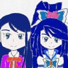 水無月かれん/キュアアクアと大人版かれん&ポアラのイラスト