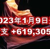 2023年1月9日週の収支は +619,305円