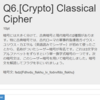 【CpawCTF】Q6.[Crypto] Classical Cipher