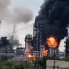  #モスクワ市内のカポトニャ製油所炎上　 #海と空からウク軍がタンカー攻撃