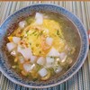 大根桜えび水菜餡の天津飯風、チキンカレー