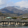 雪の嵐山