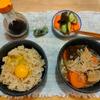 玉子かけご飯。豚汁。