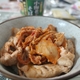 豚キムチ丼 ＋ 小海老天そば
