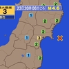 夜だるま地震速報『最大震度3/宮城県沖』