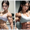 【今日の筋肉】 SNSで話題のAI筋肉女子特集💪第四弾！魅惑のバキバキ腹筋AI女子🧡を描くBWBAさん🌸スペシャルコラボ大特集！！なんとTwitter 作品95点+未公開作品205点🔥を私のブログにて特別大公開👍です！！