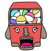 かわいいガシャポン のイラスト