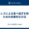 ストレスによる食べ過ぎを抑えるための効果的な方法