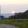 富山の夕日