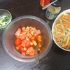 野菜あんかけ、トマトポン酢、吸い物