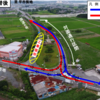 国道６号 福島県いわき市 四沢交差点の走行車線を切り替え