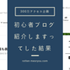 300万アクセス企画をした結果を発表する