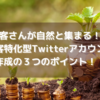 お客さんが自然に集まる！集客特化型Twitterアカウント作成の3つのポイント！