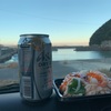 彷徨い野外（家）で夕飯