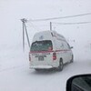 吹雪の中帰宅