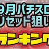 【スロリセ9月版】勝てるパチスロ台ランキング  リセット狙い　設定変更　