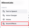 Elevenlabで効果音を生成する
