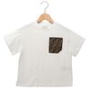 フェンディ 子供服 Tシャツ カットソー ホワイト キッズ レディース FENDI JUI150 7AJ F0TU9