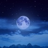 梅雨の晴れ間に見える月星
