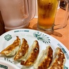 横浜・関内駅前　日高屋さんで、餃子とビール
