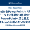 ExcelからPowerPointへ A列のデータを2件単位 3件単位でPowerPointへ流し込む 差し込み印刷みたいな処理