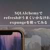 SQLAlchemyでrefreshがうまくいかなければexpungeを使ってみる