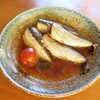 だし巻き卵、水なす浅漬け、大羽イワシの梅煮、大豆とヒジキの煮物