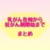 乳がんと告知されてから抗がん剤開始まで　まとめ