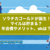 ソラチカゴールドが誕生！マイルは貯まる？年会費やメリット、sfcは？