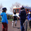 みんなで電車見学