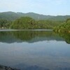 山上湖での釣り