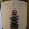 overstone HAWKE&#039;S BAY MERLOT 2007