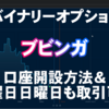 バイナリーオプション「ブビンガ、口座開設方法＆土曜日日曜日も取引可能！」ブビンガ取引