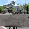 絵描きです　城のガイドじゃ　ありません　（岡山県高梁市　高梁キリスト教会堂　水彩スケッチ）