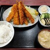 西川口の「あおき食堂」でししゃもフライとイカフライ定食を食べました🦑