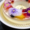 まるで宝石のような「花のババロア」で3年記念のお祝いを